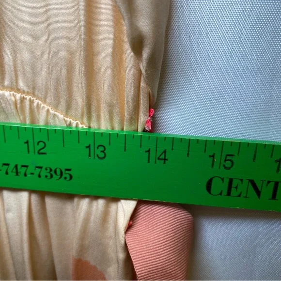 Pietronilla Italy Elegant Coral and Peach Maxi Dress w Sash sz L - Picture 13 of 14